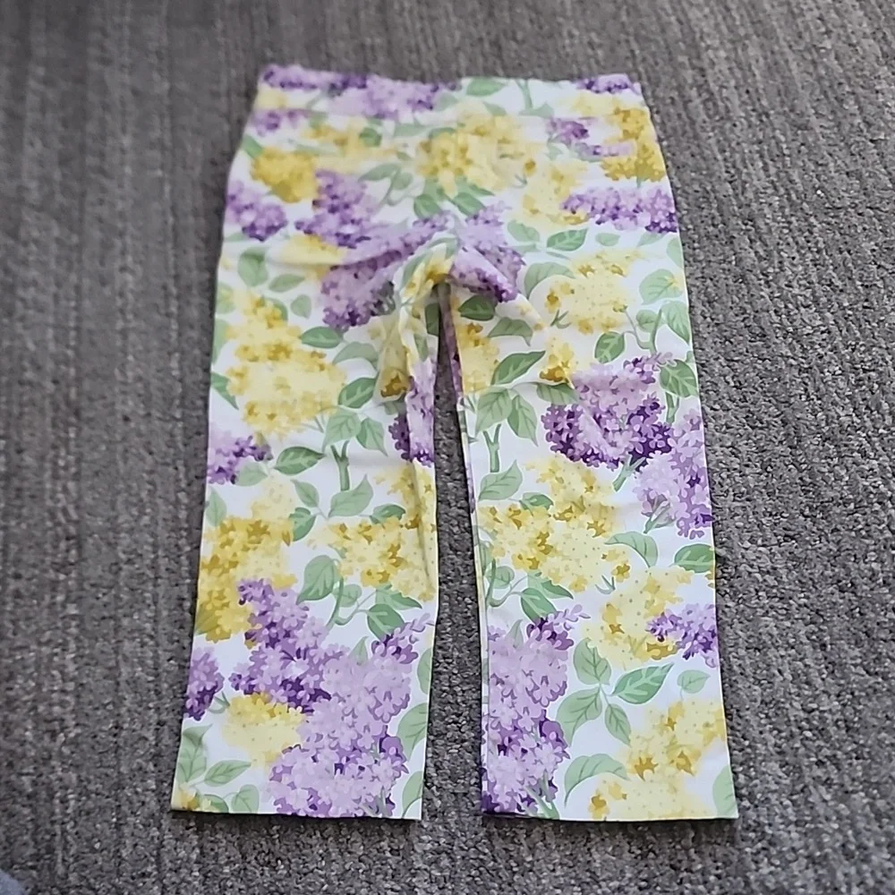 Janie and Jack Floral Sateen Pants, new!